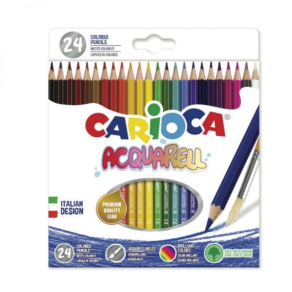 24 Crayons couleurs Acquarell CARIOCA