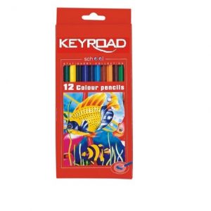 12 Crayons Couleurs Longs Keyroad